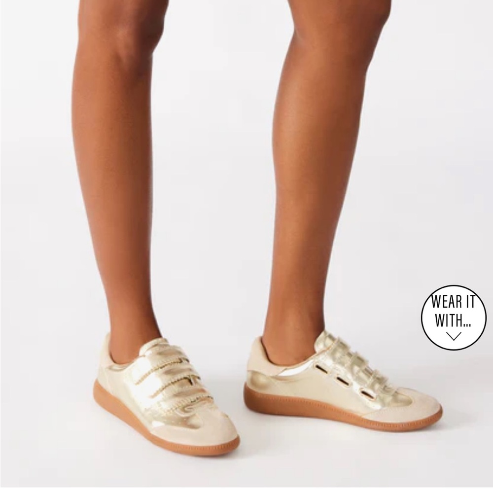 Steve Madden Gold Sneakers
